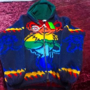 Grateful dead dancing bear zip up jacket